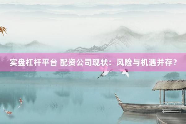 实盘杠杆平台 配资公司现状：风险与机遇并存？